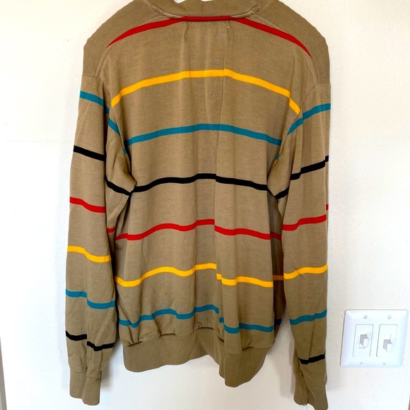 Michael Cera Mens colorful Vintage “SIM” Sweater - Picture 3 of 4